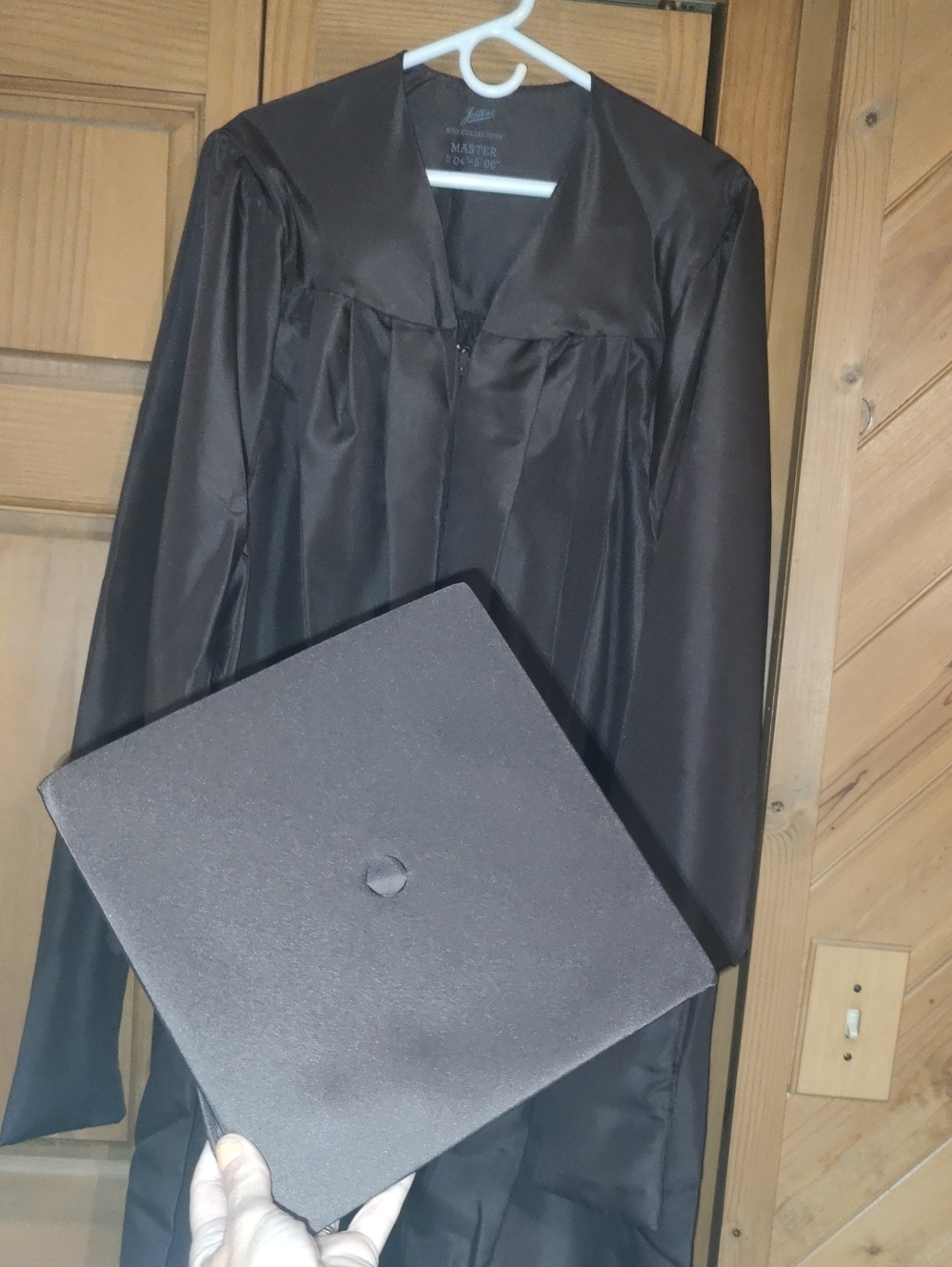 Master Collection Men's Black Graduation Gown and Cap